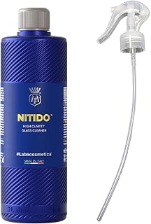Средство для мытья стекол Labocosmetica Nitido, 16,9 жидких унций (500 мл), Для внутренних и наружных окон, Прозрачное, удаляет масляную пленку и грязь