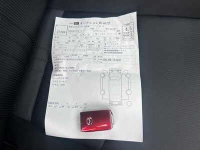 Аукционный лист лота 37209 в салоне автомобиля: ещё одно связующее фото из серии 25 сентября.